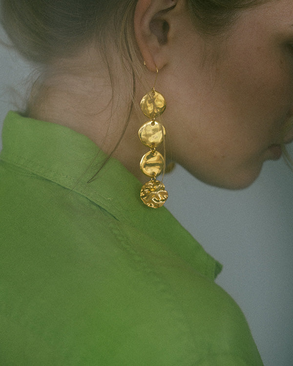 Shiny hoops earrings