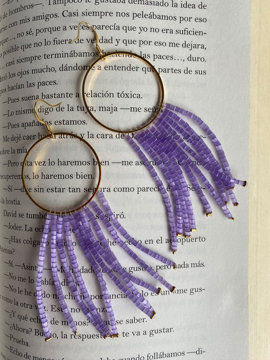 Moon in Jacaranda earrings