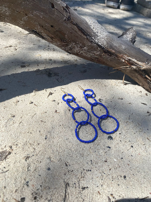 Blue Navy Alert earrings